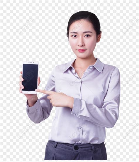 Professional Women Use Mobile Technology Gestures Png Free Download And