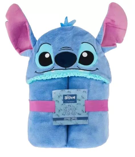 DISNEY LILO Stitch 3D Hooded Soft Fleece Throw Blanket 120cm X150cm