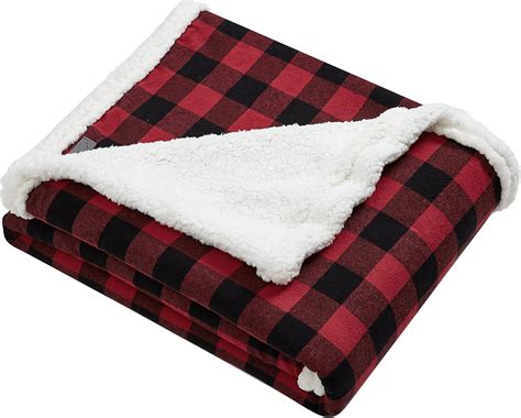 Eddie Bauer Plush Sherpa Fleece Throw Soft And Cozy Reversible Blanket Ideal For