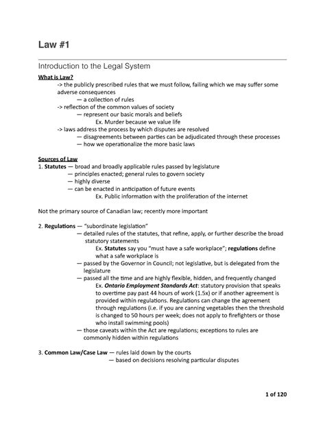 Law 101 Semester 1 Exam Guide A Law Introduction To The Legal System