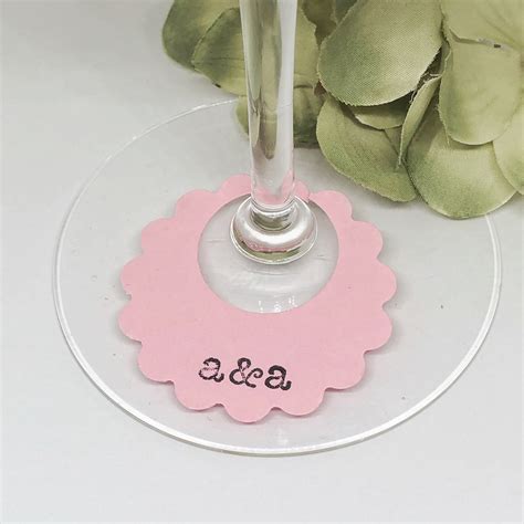 custom paper wine glass tags wedding wine charms etsy