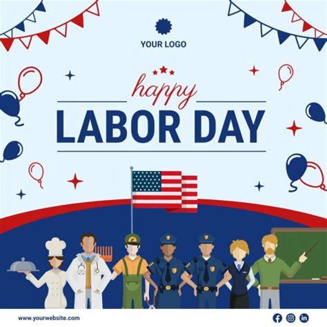 Labor Day Greetings Instagram Post | Free Social Media Template ...