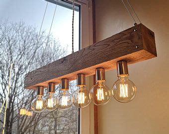 Wood Beam LED Pendant Light Chandelier Wooden Chandelier Rustic