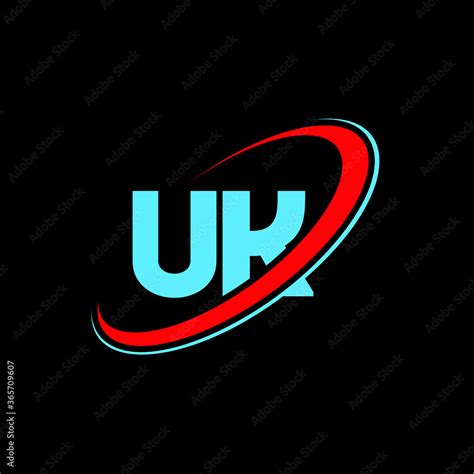 uk   letter logo design initial letter uk linked circle uppercase