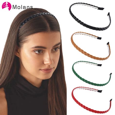 Molans New Weave Headbands For Women Hairbands Braided Thin Bezel Girls