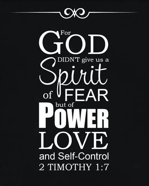 2 Timothy 17 No Spirit Of Fear Encouraging Bible Verses