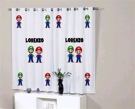 Cortina Quarto Super Mario Bros Personalizada Com Nome Elo7