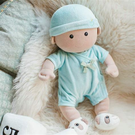 Organic Plush Baby Doll - Mint - Eco Chicos