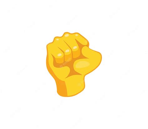 Premium Vector Raised Fist Emoji Gesture Raised Fist Emoticon Gesture