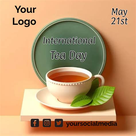 International Tea Day Poster Template Postermywall