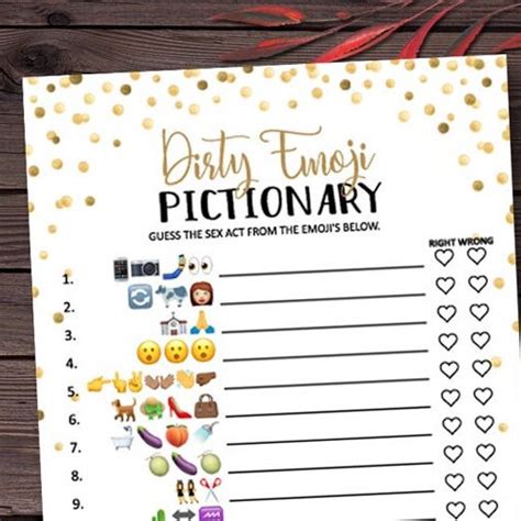 Paper Party Supplies Party Games Dirty Emoji Pictionary Xxx Edition