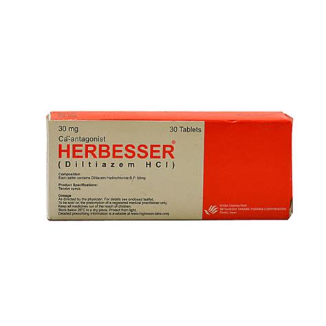 Herbesser 30mg Tablets Time Medical