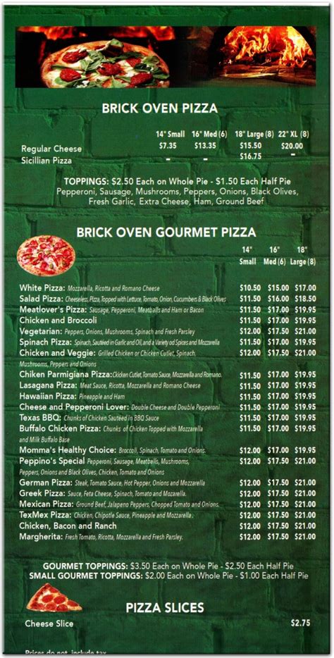 Peppino S Pizza Restaurant In The Bronx Menus Photos