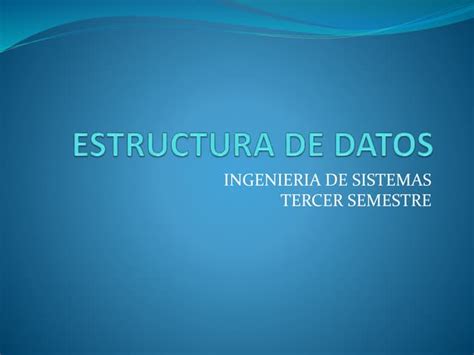 Estructura De Datos Ppt