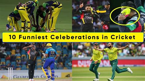 😂😂Top 10 Funniest Celebrations In Cricket 😂😂 - YouTube