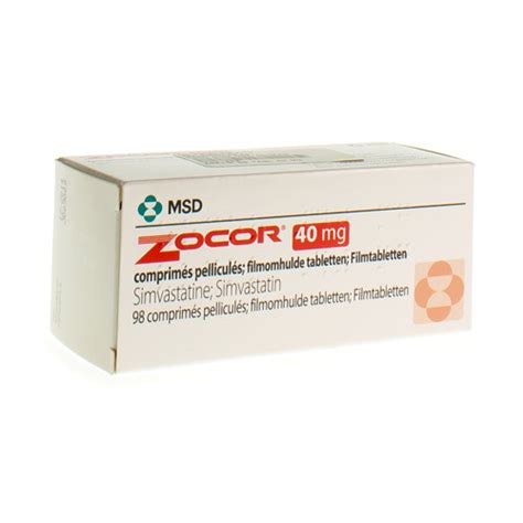 Zocor Tabl 98 X 40 Mg Apotheek Kestens