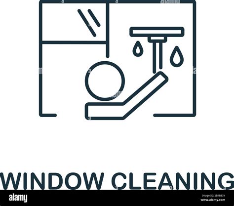 Window Cleaning Icon From Cleaning Collection Simple Line Element Window Cleaning Symbol For