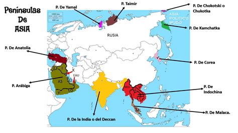 Accidentes Geográficos De Asia Las Peninsulas 2021 Youtube