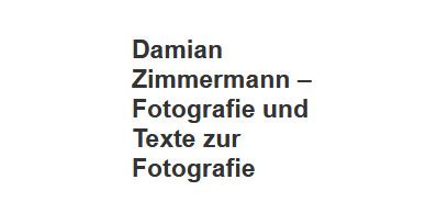 Damian Zimmermann kwerfeldein Magazin für Fotografie