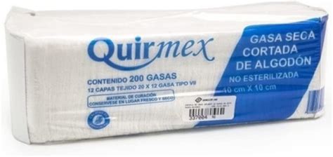 Quirmex Gasa Seca Cortada De Algod N No Esterilizada X Cm C