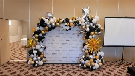 Step and Repeat Backdrop with Elegant Balloon Decor: The Highlight of ...