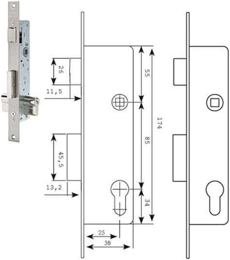 Tesa Assa Abloy Cerradura Tesa 2210 38 Ssi Sin Cerradero Sin Escudo