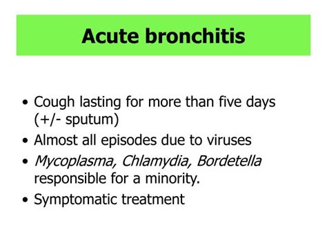 Ppt Acute Bronchitis Powerpoint Presentation Free Download Id 5579033