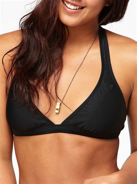 Surf Essentials 70s Halter D Cup Bikini Top 617927 Roxy