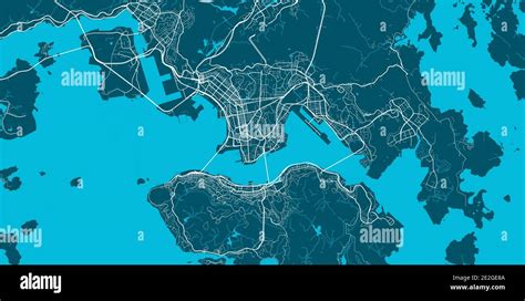 Detailed Map Of Hong Kong City Administrative Area Royalty Free Vector Illustration Cityscape