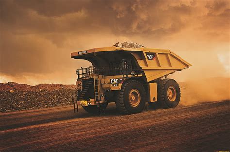 Hd Wallpaper Vehicles Dump Truck Bell B40d Caterpillar 345d