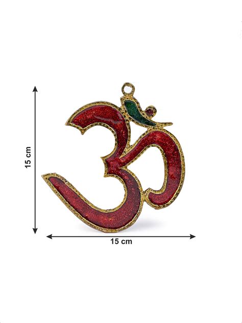 Red Om Wall Decor - Metal Crafted | Stylish Decor Accent