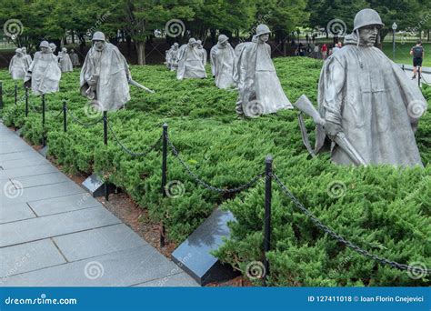 Korean War Veterans Memorial Washington Dc Usa Editorial Stock Photo