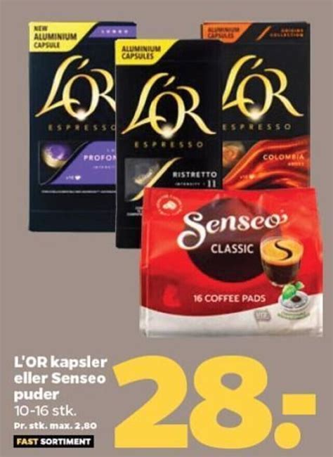 L OR Kapsler Eller Senseo Puder 10 16 Stk Tilbud Hos Netto