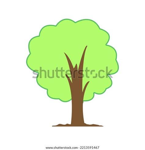 Simple Tree Illustration Vector Design Stock Vector Royalty Free