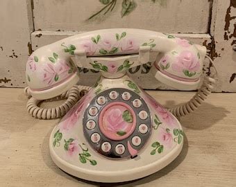 Pink Rotary Phone Etsy