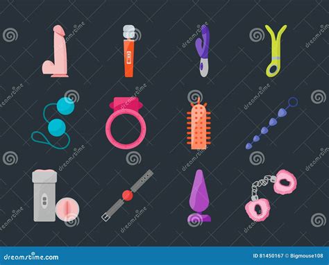 Cartoon Sex Toys Set Vector Stock Vector Illustration Of Love Control 81450167