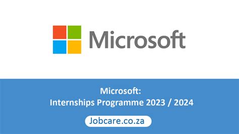 Microsoft Internship Programme 2023 2024 Jobcare