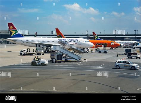 Aircraft Of Saa South African Airways At Or Tambo International Stock