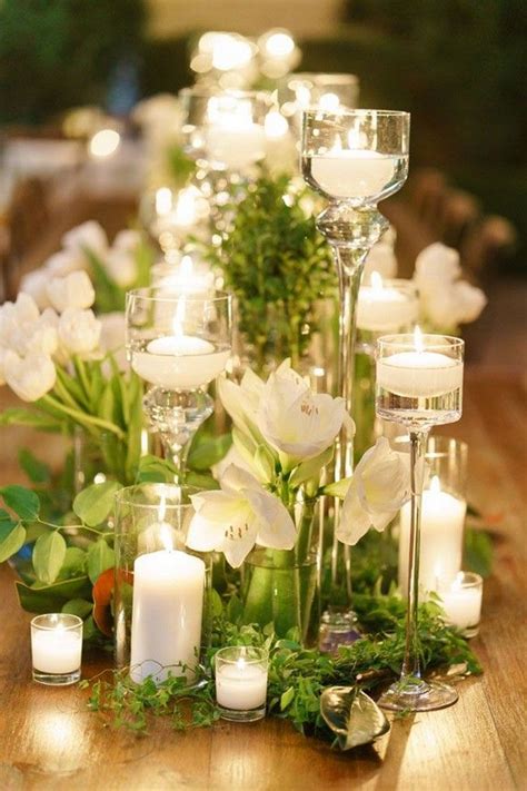 Wedding Colors & Ideas | Candle wedding centerpieces, Romantic wedding ...