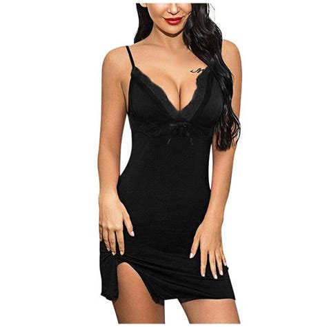 Ehqjnj Santa Lingerie For Women Women Cotton Sleepwear V Neck Chemise