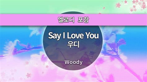 Mr노래방ㆍ멜로디 포함 Say I Love You 우디 Woodyㆍmr Karaoke Youtube