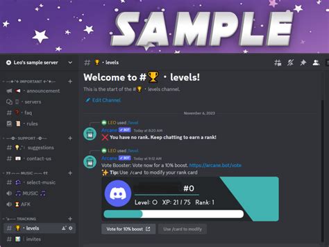 A Customized Discord Server Upwork