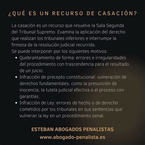 Abogados Recurso Casación Esteban Abogados Penalistas