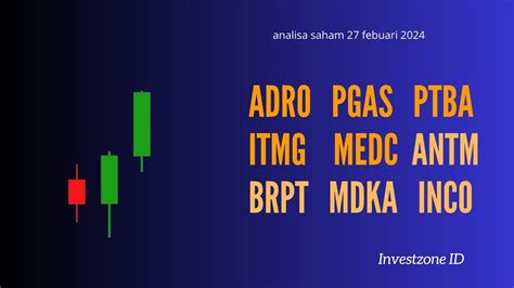 Analisa Saham Investzone Febuari Adro Pgas Ptba Itmg Medc Antm