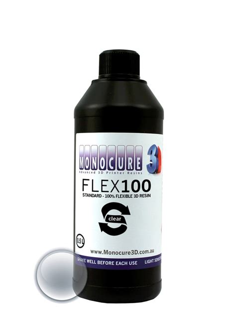 Monocure 3d Rapid Flex100 Resin 500 Ml Clear 3d Prima 3d