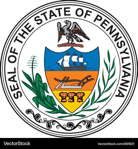 Pennsylvania seal Royalty Free Vector Image - VectorStock