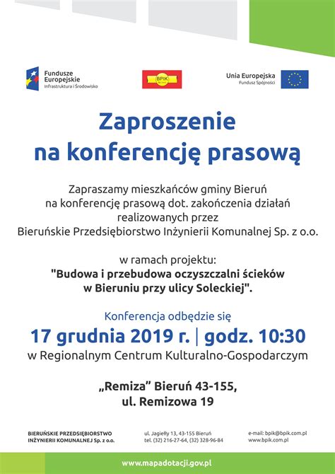 Zaproszenie na konferencję prasową ROZBUDOWA I PRZEBUDOWA