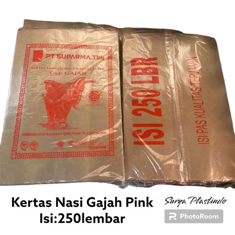 Jual Kertas Nasi Gajah Pink Suparma Isi Lembar Gajah Pink