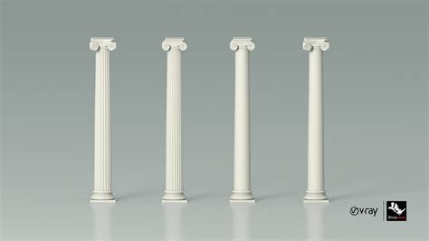 3D Ionic Order Columns Model - TurboSquid 2223121