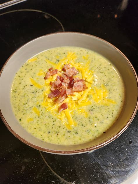 [homemade] Broccoli Cheddar And Bacon Soup R Food